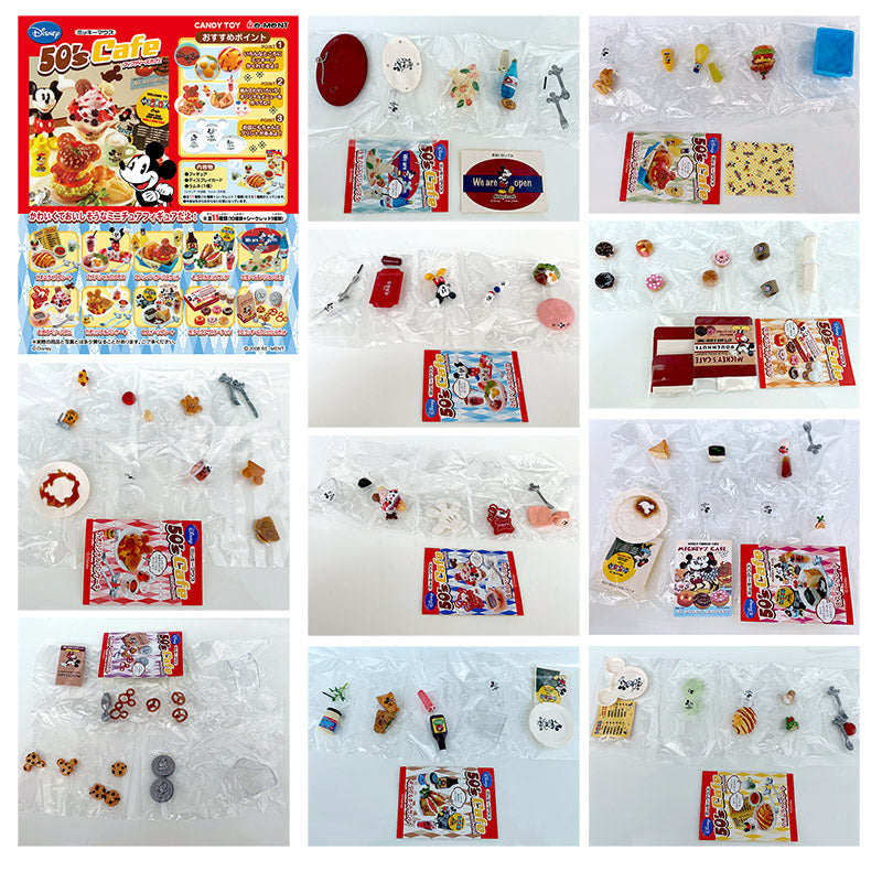 Rare 2008 Re-Ment Mickey Mouse 50's Cafe Full Set of 10 pcs <Free shipping (Except the United States)>