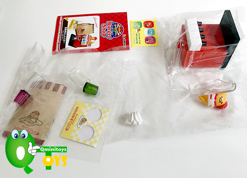 Rare 2017 Re-Ment Gudetama Burger Shop Full Set of 8 pcs <Free shipping (Except the United States)>