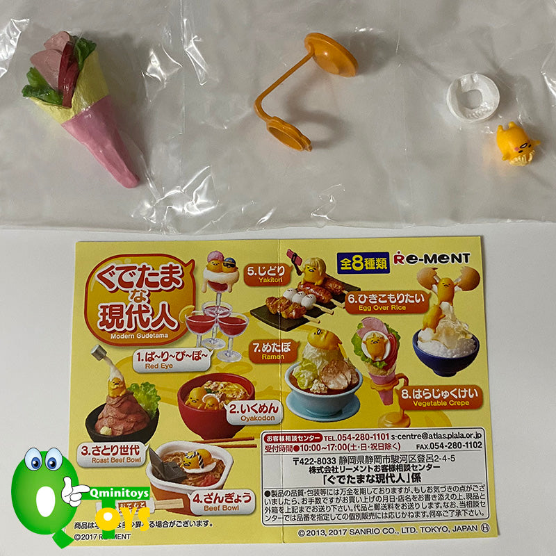 Rare 2017 Re-Ment Gudetama Modern Person Full Set of 8pcs <Free shipping (Except the United States)>