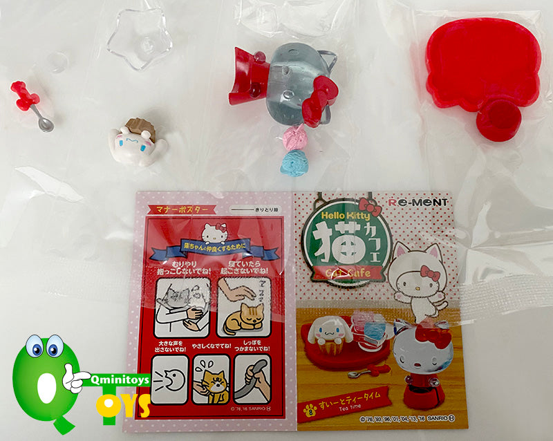 Rare 2016 Re-Ment Hello Kitty Cat Cafe Full Set of 8 pcs