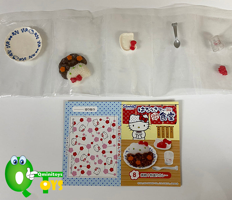 Rare 2012 Re-Ment Hello Kitty Retro Diner Full Set of 8 pcs <Free shipping (Except the United States)>