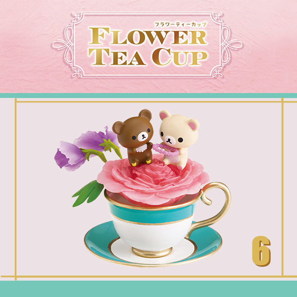 Rare 2018 Re-Ment Rilakkuma Flower Tea Cup Full Set of 6 pcs <Free shipping (Except the United States)>