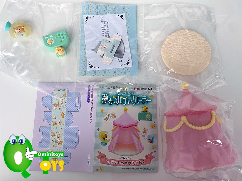 Rare 2020 Re-Ment Rilakkuma Pajama Party Full Set of 8 pcs <Free shipping (Except the United States)>