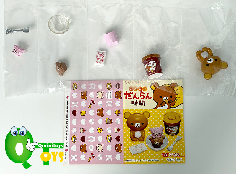 Rare 2014 Re-Ment Rilakkuma Leisurely Time Full Set of 8 pcs
