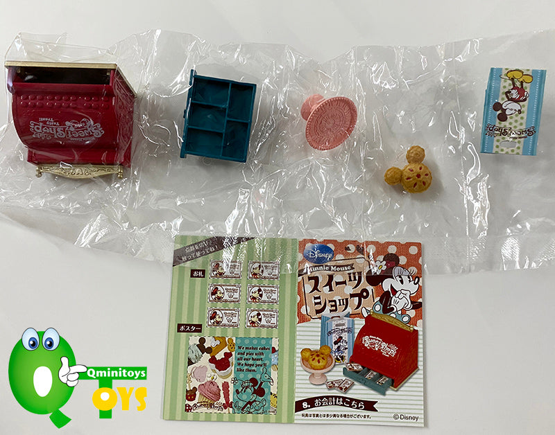 Rare 2011 Re-Ment Disney Minnie Mouse Sweets Shop Full Set of 8 pcs <Free shipping (Except the United States)>