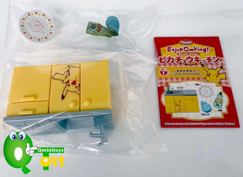 Rare 2018 Re-Ment Pokemon Kitchen Enjoy Cooking No.1 Wash the dishes <Free shipping (Except the United States)>