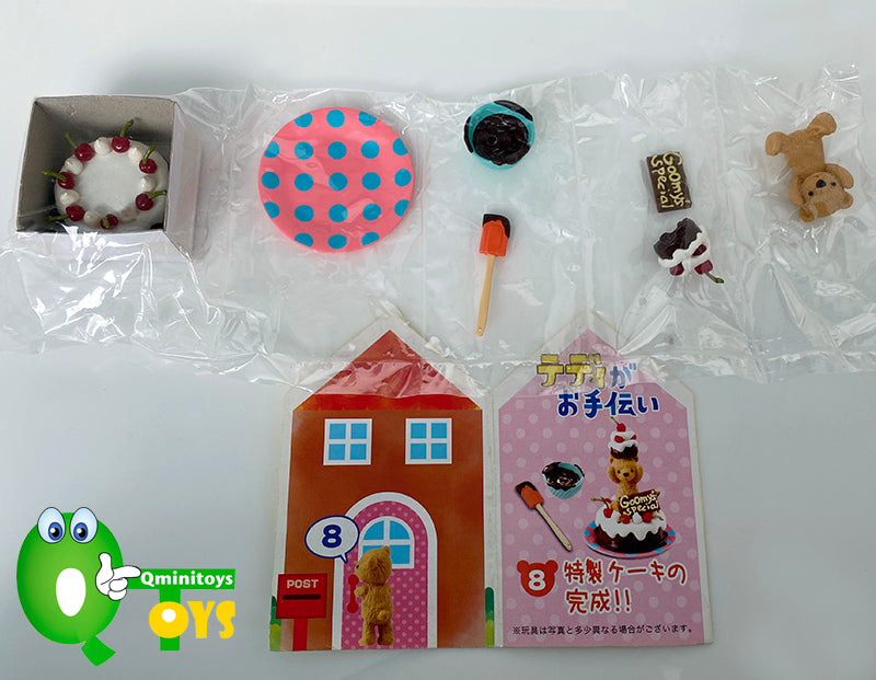 Rare 2010 Re-Ment Teddy Bear Help Kitchen (Sold individually) <Free shipping (Except the United States)>