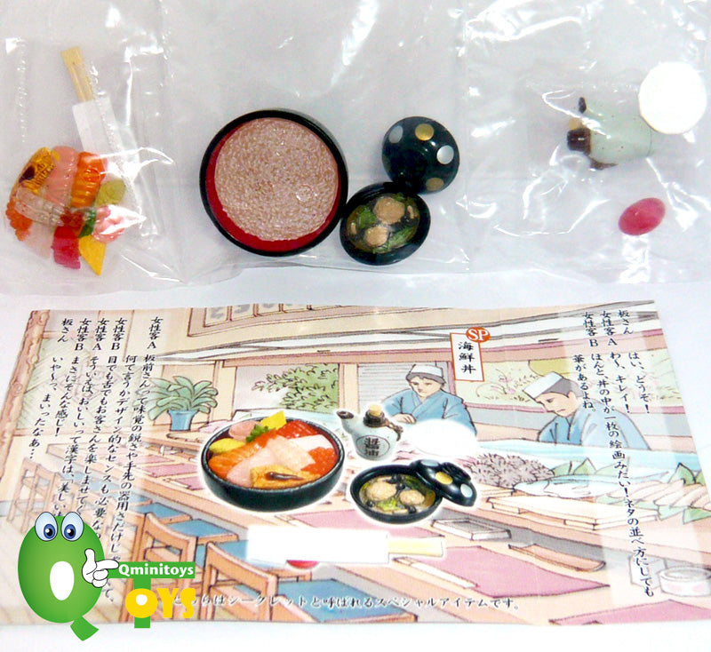 Rare 2006 Re-Ment Enjoy Japanese Food Sp11 Secret - Seafood Bowl <Free shipping (Except the United States)>