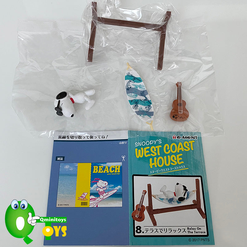 Rare 2018 Re-Ment Snoopy West Coast House Full Set of 8 pcs <Free shipping (Except the United States)>