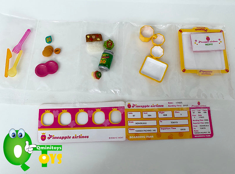 Rare 2008 Re-Ment In-flight Meals of the World Full Set of 8 pcs <Free shipping (Except the United States)>