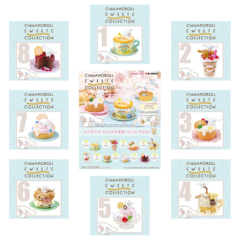 Rare 2020 Re-Ment CINNAMOROLL SWEETS COLLECTION Full Set of 8 pcs <Free Shipping>