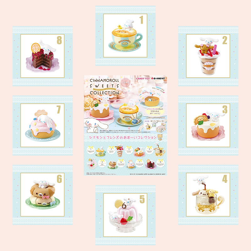 Rare 2020 Re-Ment CINNAMOROLL SWEETS COLLECTION Full Set of 8 pcs