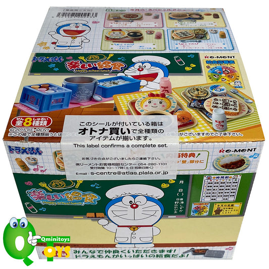 Rare 2015 Re-Ment Doraemon Happy School Lunch Full Set of 8 pcs <Free Shipping>