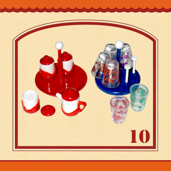 Rare 2005 Re-Ment Dreamy Tableware Full Set of 10 / 13 pcs <Free shipping (Except the United States)>