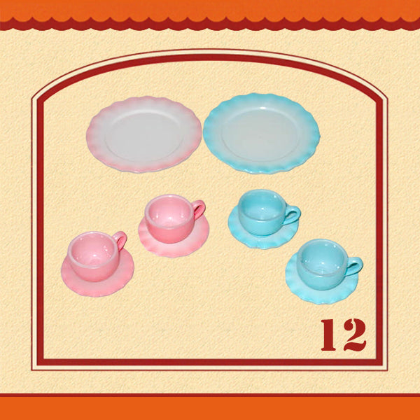 Rare 2005 Re-Ment Dreamy Tableware Full Set of 10 / 13 pcs <Free shipping (Except the United States)>