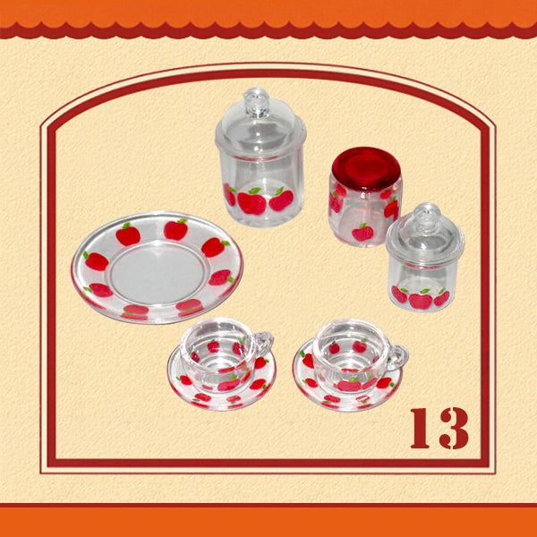 Rare 2005 Re-Ment Dreamy Tableware Full Set of 10 / 13 pcs <Free shipping (Except the United States)>