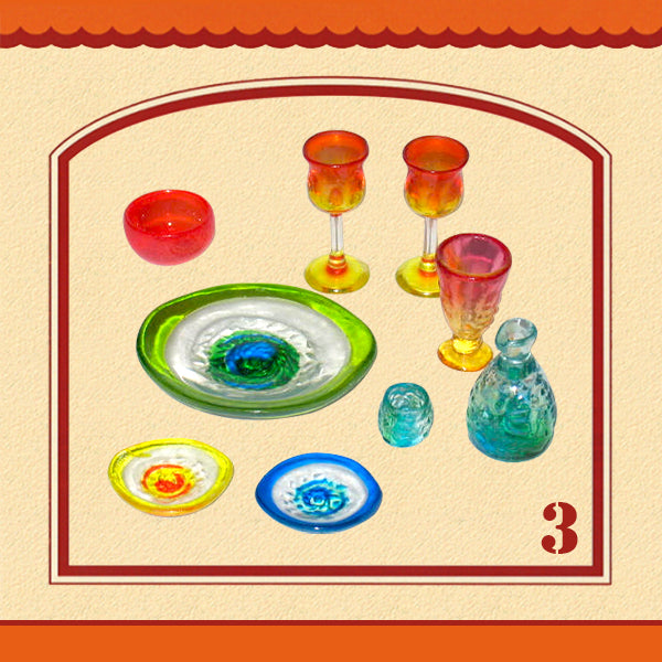 Rare 2005 Re-Ment Dreamy Tableware Full Set of 10 / 13 pcs <Free shipping (Except the United States)>