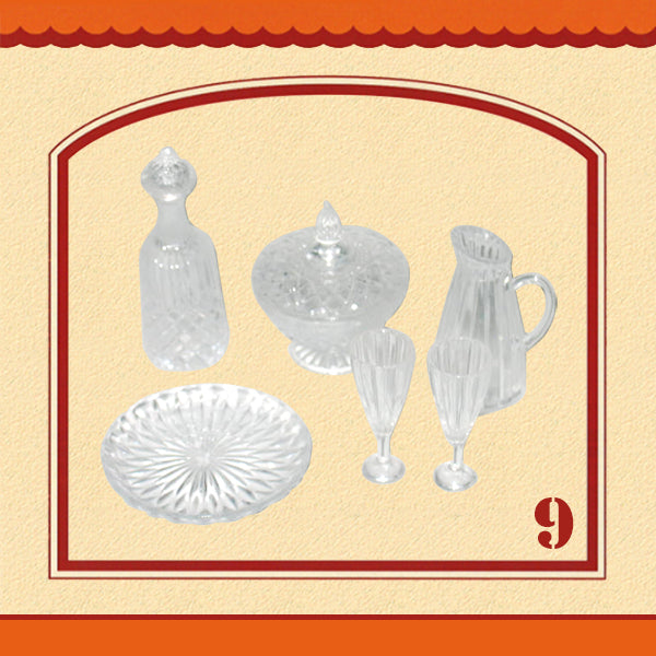 Rare 2005 Re-Ment Dreamy Tableware Full Set of 10 / 13 pcs <Free shipping (Except the United States)>