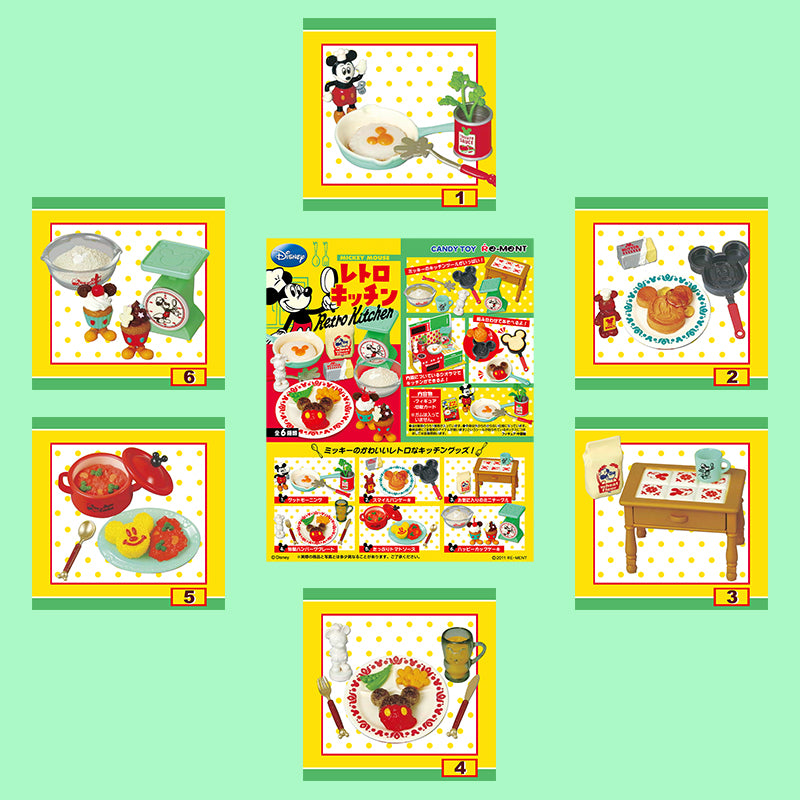 Rare 2011 Re-Ment Mickey Retro Kitchen (Sold Individually) <Free shipping (Except the United States)>