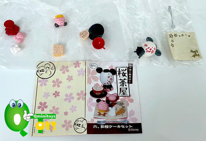 Rare 2015 Re-Ment Disney Mickey & Minnie Sakura Chaya (Sold Individually)