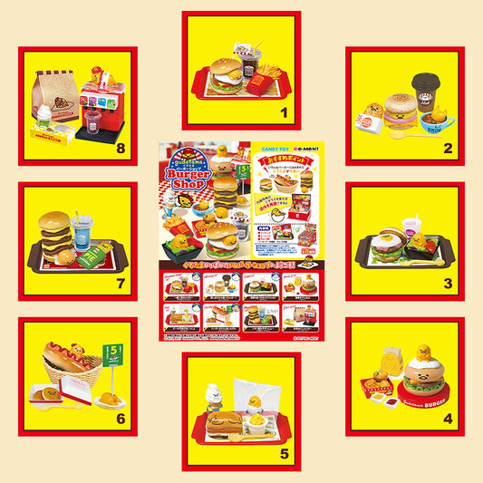 Rare 2017 Re-Ment Gudetama Burger Shop (Sold Individually) <Free shipping (Except the United States)>