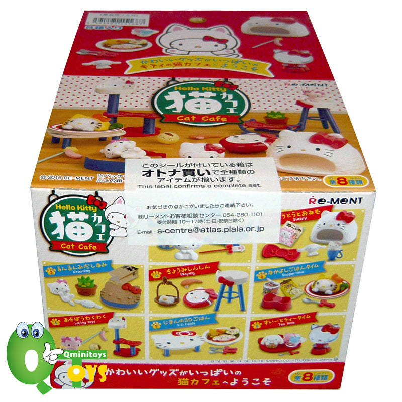 Rare 2016 Re-Ment Hello Kitty Cat Cafe Full Set of 8 pcs