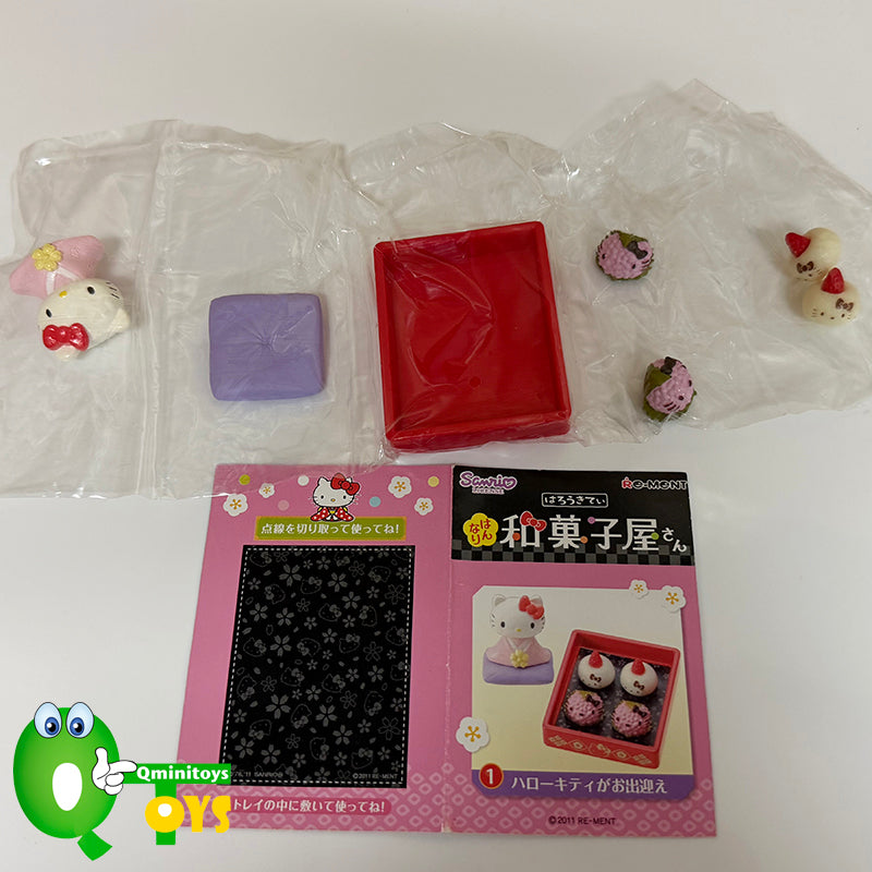 Rare 2011 Re-Ment Hello Kitty Japanese Confectionery Shop Full Set of 8 pcs <Free shipping (Except the United States)>