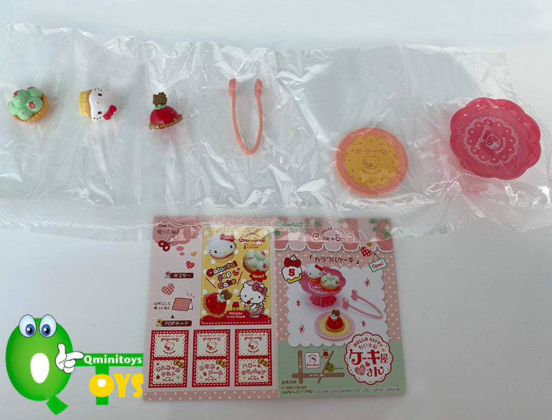 Rare 2012 Re-Ment Hello Kitty Small Cake Shop Full Set of 8 pcs No any boxes <Free Shipping>