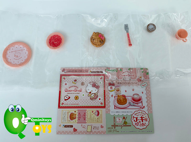 Rare 2012 Re-Ment Hello Kitty Small Cake Shop Full Set of 8 pcs No any boxes <Free Shipping>