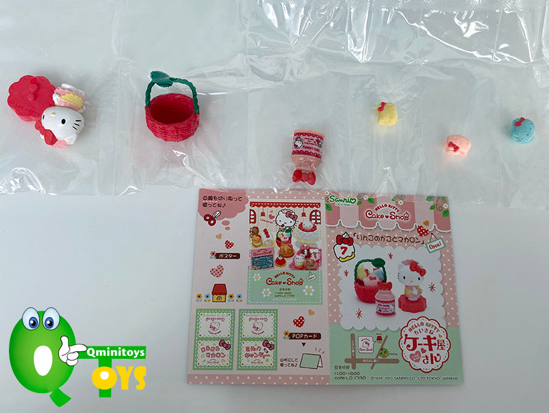 Rare 2012 Re-Ment Hello Kitty Small Cake Shop Full Set of 8 pcs No any boxes <Free Shipping>