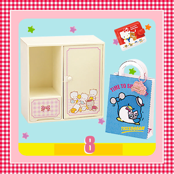 Rare 2017 Re-Ment Sanrio Hello Kitty Items Room Full Set of 8 pcs <Free shipping (Except the United States)>