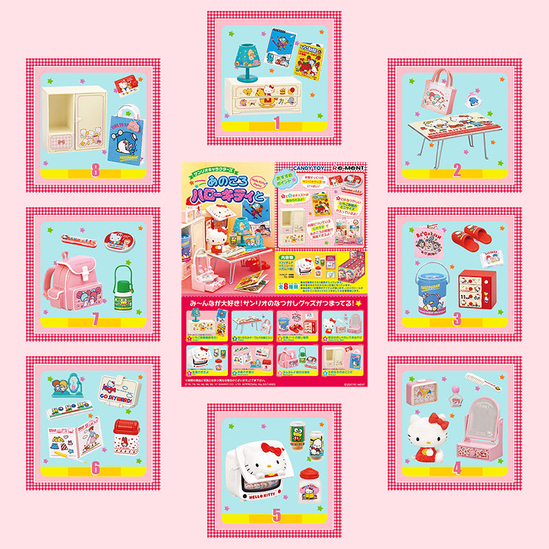 Rare 2017 Re-Ment Sanrio Hello Kitty Items Room Full Set of 8 pcs <Free shipping (Except the United States)>
