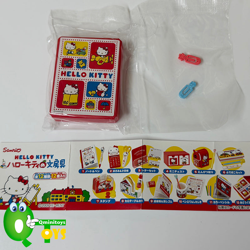 Rare 2009 Re-Ment Hello Kitty Stationery Full Set of 12 pcs+extra