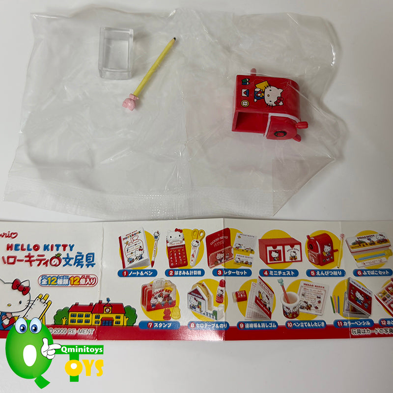 Rare 2009 Re-Ment Hello Kitty Stationery Full Set of 12 pcs+extra