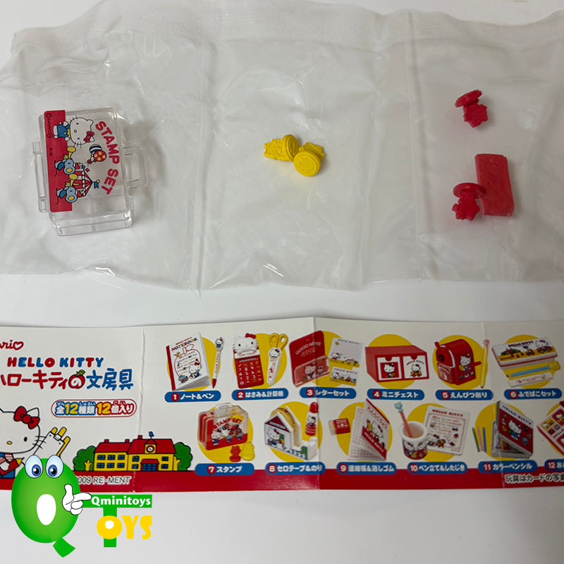 Rare 2009 Re-Ment Hello Kitty Stationery Full Set of 12 pcs+extra