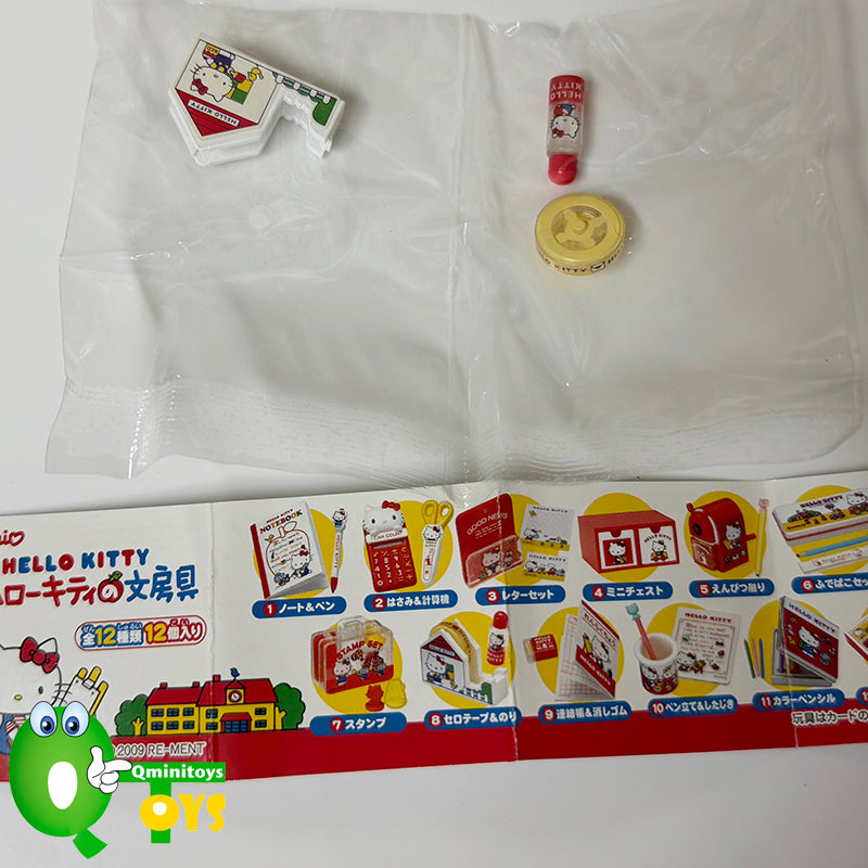 Rare 2009 Re-Ment Hello Kitty Stationery Full Set of 12 pcs+extra