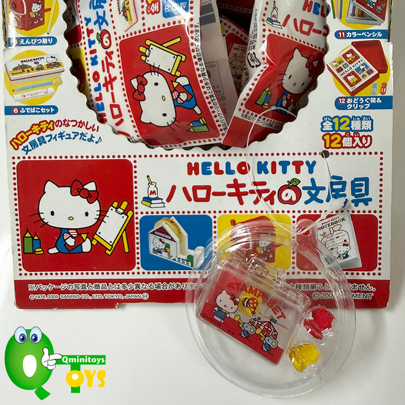 Rare 2009 Re-Ment Hello Kitty Stationery Full Set of 12 pcs+extra