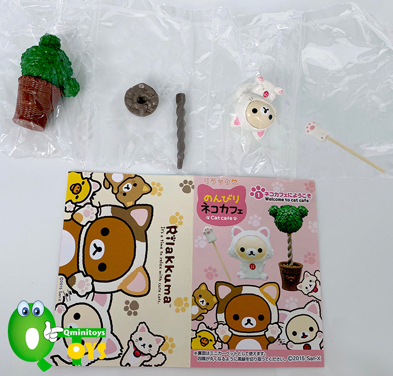 Rare 2015 Re-Ment Rilakkuma Cat Cafe Full Set of 8 pcs <Free Shipping>