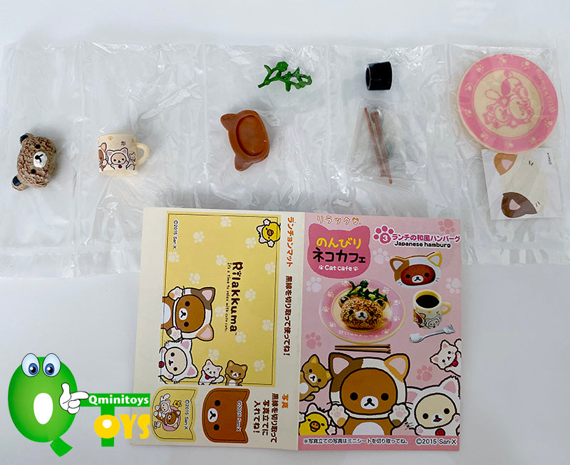 Rare 2015 Re-Ment Rilakkuma Cat Cafe Full Set of 8 pcs <Free Shipping>