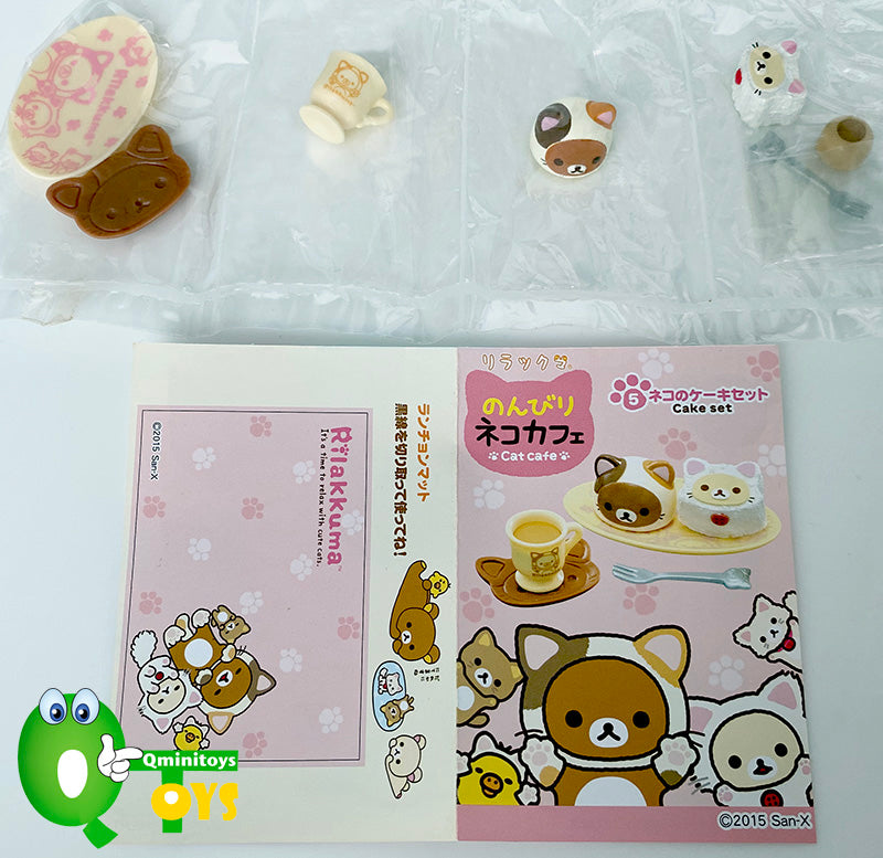 Rare 2015 Re-Ment Rilakkuma Cat Cafe Full Set of 8 pcs <Free Shipping>