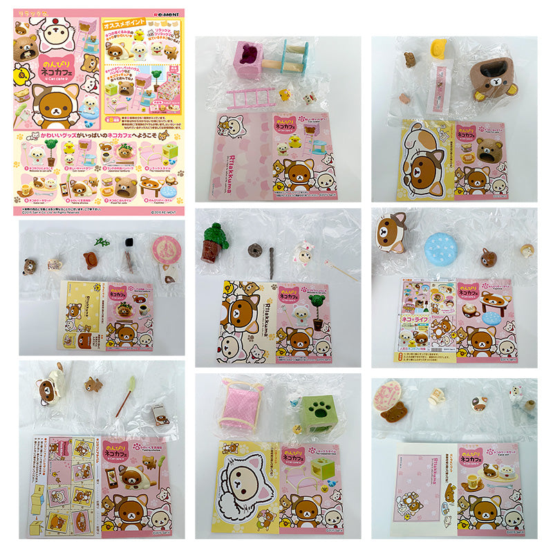 Rare 2015 Re-Ment Rilakkuma Cat Cafe Full Set of 8 pcs <Free Shipping>