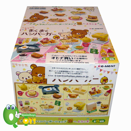 Rare 2014 Re-Ment Rilakkuma Hamburger Full Set of 8 pcs <Free Shipping>