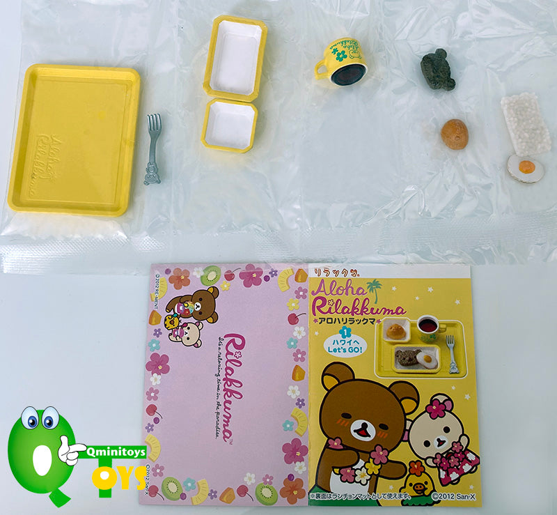 Rare 2012 Re-Ment Aloha Rilakkuma Hawaii Full Set of 8 pcs <Free Shipping>