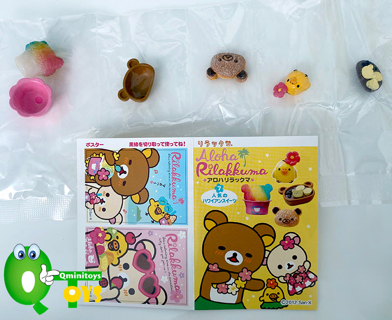 Rare 2012 Re-Ment Aloha Rilakkuma Hawaii Full Set of 8 pcs <Free Shipping>