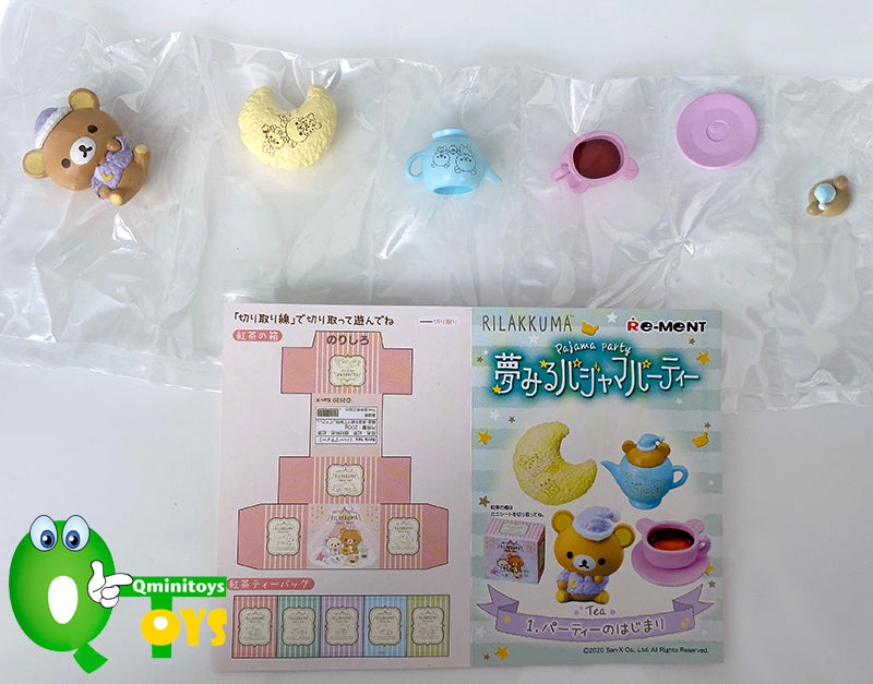 Rare 2020 Re-Ment Rilakkuma Pajama Party Full Set of 8 pcs <Free Shipping>