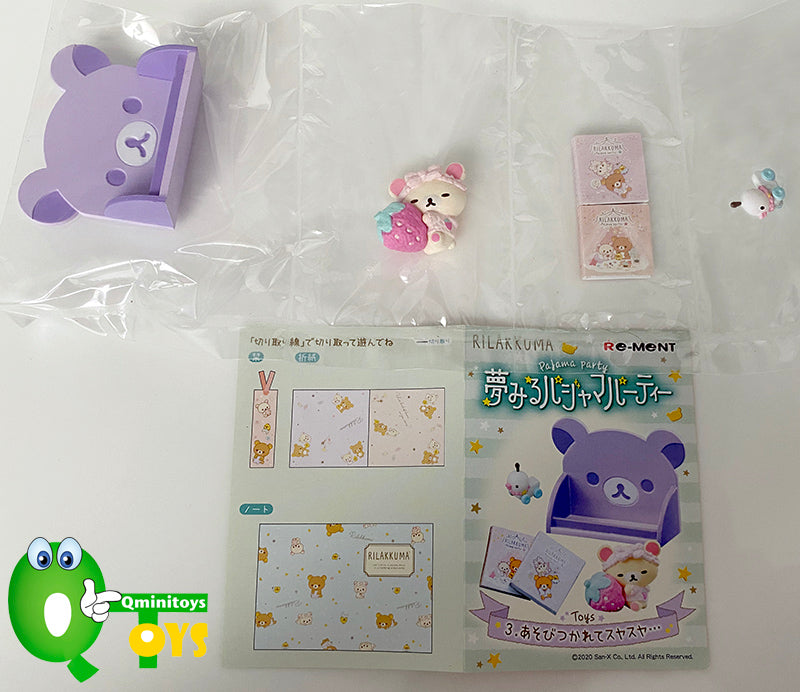 Rare 2020 Re-Ment Rilakkuma Pajama Party Full Set of 8 pcs <Free Shipping>