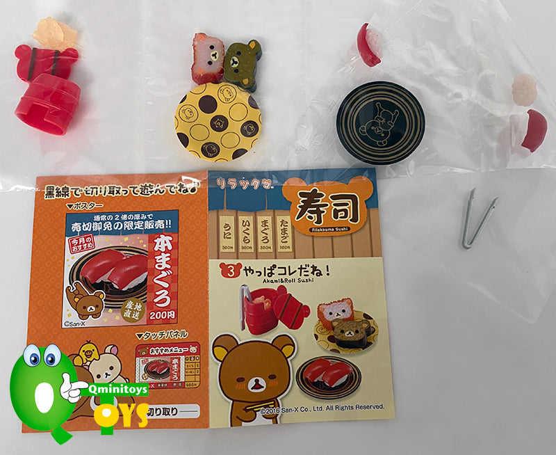 Rare 2016 Re-Ment Rilakkuma Sushi Full Set of 8 pcs <Free shipping (Except the United States)>