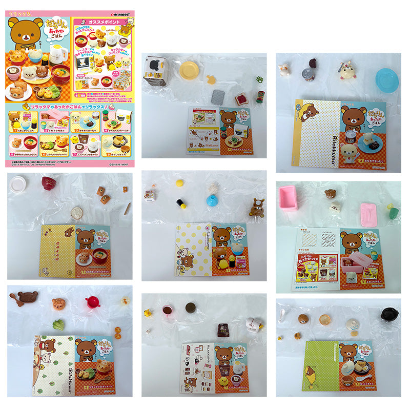 Rare 2013 Re-Ment Rilakkuma Warm Dishes Rice Full Set of 8 pcs <Free Shipping>