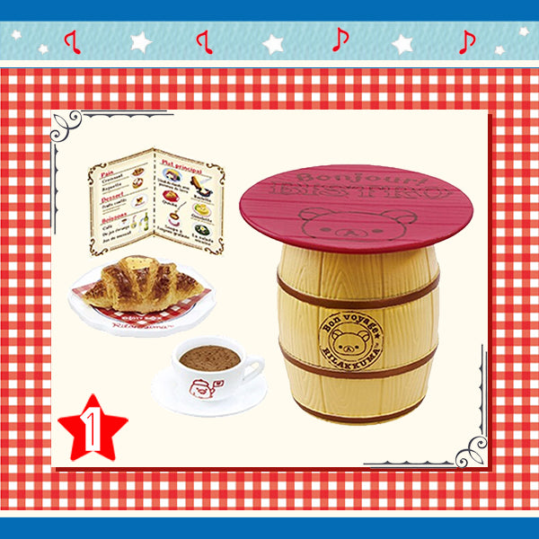 Rare 2017 Re-Ment Rilakkuma Bonjour! Bistro Full Set of 8 pcs <Free shipping (Except the United States)>