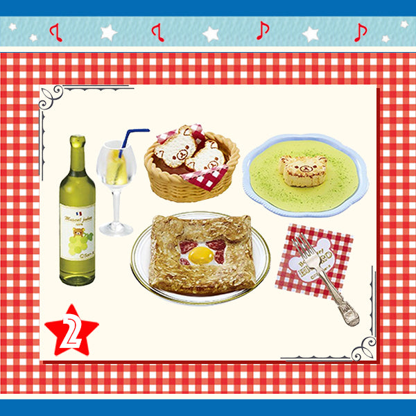 Rare 2017 Re-Ment Rilakkuma Bonjour! Bistro Full Set of 8 pcs <Free shipping (Except the United States)>